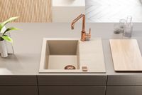 Мойка для кухни ALVEUS GRANITAL CADIT 10 TERRA - G22 590 X 500 1X в комплекте с сифоном 1132823, — фото 4, Кухонные мойки