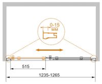 Душевая дверь CEZARES PRATICO-BF-1-125-C-Cr — фото 2, Раздвижные душевые двери