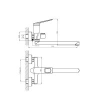 Товар: Смеситель для ванны Haiba универсальный Хром арт-HB22595 - фото 2 Смеситель для ванны Haiba универсальный Хром арт-HB22595 — фото 2, Смеситель для ванны