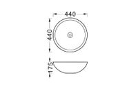 Раковина накладная для установки на столешницу AQUATEK AQ5354-MW 440*440*175, матовый белый — фото 2, Раковины накладные
