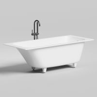 Ванна из искусственного камня Salini Orlanda 170х70 102011M Белая матовая — фото 16, Ванны из искусственного камня