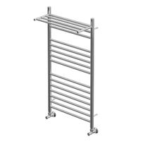 Водяной полотенцесушитель Point Аврора Премиум PN10150SP П17 500x1000 с полкой Хром — фото 4, Водяные полотенцесушители