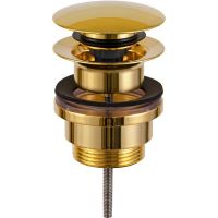 Донный клапан Remer 905CCR114DO click-clack Золото глянцевое — фото 1, Раковины и столешницы. Выпуски для умывальников
