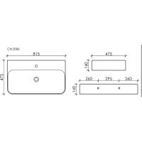 Раковина Ceramicanova Aura 82 CN2006 Белая — фото 2, Раковины