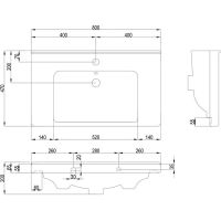 Раковина ASB-Woodline Dreja Гармония 80 29124 Белая — фото 5, Раковины