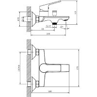 Смеситель для ванны ESKO Saint-Petersburg SPb 54 Хром — фото 4, Смеситель для ванны