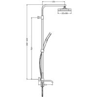 Душевая система Raglo R02.24.09 Графит матовый — фото 8, Душевые стойки