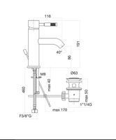 Смеситель для раковины Fiore Xenon 44NN5283 Черный — фото 2, Смесители для раковины