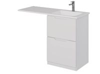 Тумба Bona, 60 см, напольная, 2 ящика, белый глянец — фото 1, Тумбы под раковину