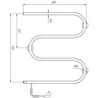 Товар: Электрический полотенцесушитель Domoterm М-образный DMT 107-25 60x60 EK L Хром - фото 2 Электрический полотенцесушитель Domoterm М-образный DMT 107-25 60x60 EK L Хром — фото 2, Электрические полотенцесушители