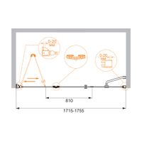 Товар: Душевая дверь CEZARES ELENA-W-BS-13-90+45/45-C-Cr - фото 3 Душевая дверь CEZARES ELENA-W-BS-13-90+45/45-C-Cr — фото 3, Складные душевые двери