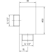 Шланговое подключение E.C.A. Minimal 102126634EX Хром — фото 2, Комплектующие для душевого оборудования