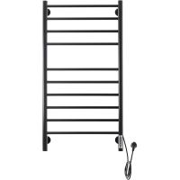 Электрический полотенцесушитель Domoterm Медея DMT Медея П10 500x1000 EK R Черный матовый — фото 1, Электрические полотенцесушители