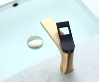 Смеситель для раковины Bronze de Luxe Element EL02GB Матовое золото Черный — фото 4, Смесители для раковины