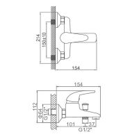 Товар: Смеситель для ванны Ledeme H38-B 3038-ВL Хром - фото 2 Смеситель для ванны Ledeme H38-B 3038-ВL Хром — фото 2, Для душа и ванны