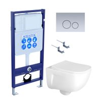 Комплект AQUATEK ДИВА-019 4в1 (рама AQUATEK Standard INS-0000012+ кркпеж KKI-0000002+клавиша KDI-000 — фото 1, Комплекты унитаз + инсталляция