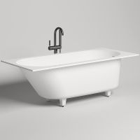 Ванна из искусственного камня Salini Ornella Kit 180х80 102422M Белая матовая — фото 1, Ванны из искусственного камня