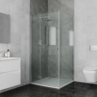 Товар: Душевой уголок Ambassador Diamond 100х100 12011106L профиль Хром стекло прозрачное - фото 1 Душевой уголок Ambassador Diamond 100х100 12011106L профиль Хром стекло прозрачное — фото 1, Квадратные душевые уголки