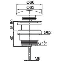 Товар: Донный клапан Veragio Sbortis VR.SBR-8002.MB click-clack Черный матовый - фото 2 Донный клапан Veragio Sbortis VR.SBR-8002.MB click-clack Черный матовый — фото 2, Раковины и столешницы. Выпуски для умывальников