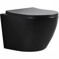 Унитаз Bond F01-108 подвесной Черный с сиденьем Микролифт — фото 1, Унитазы