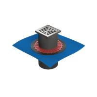 Душевой трап Square 15x15 см, вертикальный, хром — фото 1, Трапы для душа