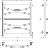 Товар: Водяной полотенцесушитель Сунержа Ажур 600х500 30-0255-6050 Белый матовый - фото 2 Водяной полотенцесушитель Сунержа Ажур 600х500 30-0255-6050 Белый матовый — фото 2, Водяные полотенцесушители