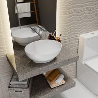 Товар: Раковина-чаша Point Сатурн 41 PN43902WM Белая матовая - фото 5 Раковина-чаша Point Сатурн 41 PN43902WM Белая матовая — фото 5, Раковины