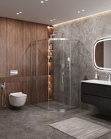 Душевой уголок CEZARES MOLVENO-RH-1-110/90-C-Cr-IV — фото 1, Асимметричные душевые уголки