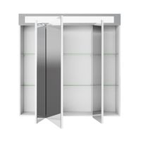 Товар: Шкаф зеркальный UNI, 80 см, 3 дверцы, 6 стеклянных полок, с подсветкой и выключателем, белый - фото 4 Шкаф зеркальный UNI, 80 см, 3 дверцы, 6 стеклянных полок, с подсветкой и выключателем, белый — фото 4, Шкафы для ванной