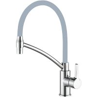 Смеситель для кухни Haiba HB73643-3 Хром Серый — фото 1, Смесители для кухни