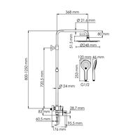 A174.258.078.CB Душевой комплект со смесителем — фото 3, Душевые системы
