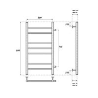 Товар: Водяной полотенцесушитель Point Аврора PN10558 П7 500x800 с боковым подключением Хром - фото 3 Водяной полотенцесушитель Point Аврора PN10558 П7 500x800 с боковым подключением Хром — фото 3, Водяные полотенцесушители