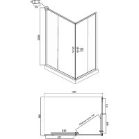 Товар: Душевой уголок Ambassador Kingston 120x90 14011122 профиль Хром стекло прозрачное - фото 8 Душевой уголок Ambassador Kingston 120x90 14011122 профиль Хром стекло прозрачное — фото 8, Душевые уголки