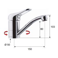 Товар: Смеситель для раковины Remer Kiss K11G Хром - фото 2 Смеситель для раковины Remer Kiss K11G Хром — фото 2, Смесители для раковины
