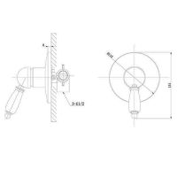 Товар: Смеситель для душа Caprigo Adria-Uno 02-550-crm Хром - фото 3 Смеситель для душа Caprigo Adria-Uno 02-550-crm Хром — фото 3, Смеситель для душа