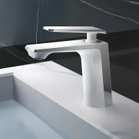 Смеситель для раковины Haiba Белый Хром арт-HB10548-8 — фото 4, Смесители для раковины