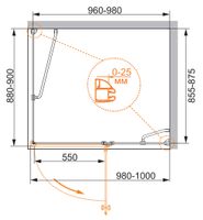 Товар: Душевой уголок CEZARES VERONA-W-AH-1-100/90-P-Cr-R - фото 2 Душевой уголок CEZARES VERONA-W-AH-1-100/90-P-Cr-R — фото 2, Прямоугольные душевые уголки