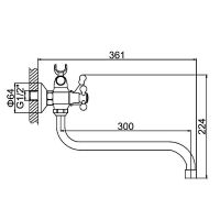 Товар: Смеситель для ванны Ledeme H17 2117L универсальный Хром - фото 2 Смеситель для ванны Ledeme H17 2117L универсальный Хром — фото 2, Смеситель для ванны