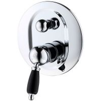 Смеситель для душа Caprigo Adria-Uno Black Edition 02B-551-crm Хром — фото 1, Смеситель для душа