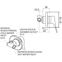 Смеситель для душа Remer Project Хром арт-P30 — фото 2, Смеситель для душа