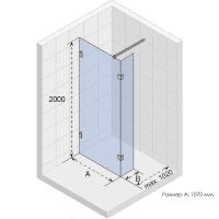 Душевая перегородка Riho SZ Scandic NXT X402 107 G001125120 (GX00762C0) профиль Хром стекло прозрачн — фото 2, Душевые перегородки