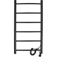 Электрический полотенцесушитель Domoterm Аврора DMT 109-6 40x80 EKR Черный матовый — фото 1, Электрические полотенцесушители