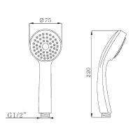 Ручной душ Melodia della vita Standard Хром арт-MKP20435 — фото 3, Лейки для душа