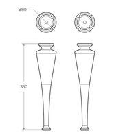 Ножки для шкафчика, комплект 2 штуки CEZARES TIFFANY 40406 Grigio Nuvola — фото 2, Комплектующие для мебели в ванной