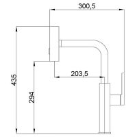 Смеситель для кухни Haiba HB73824-7 Черный матовый — фото 2, Смесители для кухни