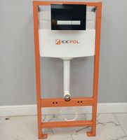 Клавиша смыва KK POL Vitrum Grande V1 SPP/122/0/K Черная глянцевая Белая глянцевая — фото 4, Кнопки смыва