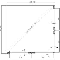 Товар: Душевой уголок Ambassador Nord 90х90 13011108 профиль Хром стекло прозрачное - фото 4 Душевой уголок Ambassador Nord 90х90 13011108 профиль Хром стекло прозрачное — фото 4, Квадратные душевые уголки
