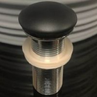 Донный клапан CeramaLux RD025 Черный матовый — фото 1, Раковины и столешницы. Выпуски для умывальников