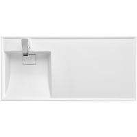 Раковина Aquaton Лондри 105 L 1A72833KLH01L с местом под стиральную машину Белая — фото 3, Раковины встраиваемые сверху