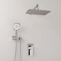 A16069 Встраиваемый комплект для душа с верхней душевой насадкой и лейкой — фото 1, Встраиваемые душевые комплекты